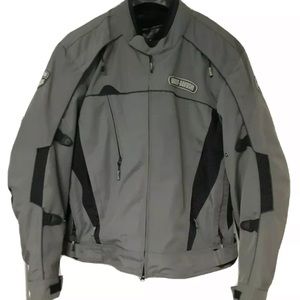 Men’s XL Harley-Davidson 3-in-1 Motorcycle Jacket Gray/Black w/Body Armor, Vents